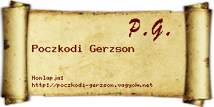 Poczkodi Gerzson névjegykártya
